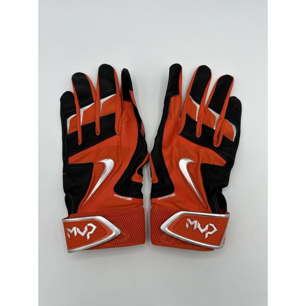 Nike MVP Elite Pro 2.0 QPP Sample Batting Gloves L Orange PGB395-080 Rare